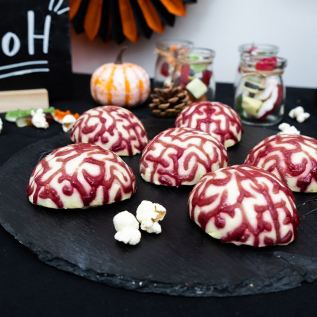 Moule à gâteaux silicone d'halloween - Mini cervelles