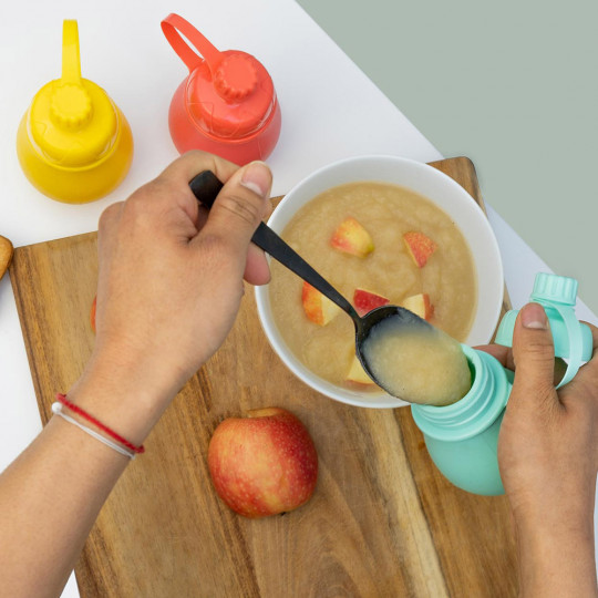 Set de 3 Gourdes à compote silicone 170ml