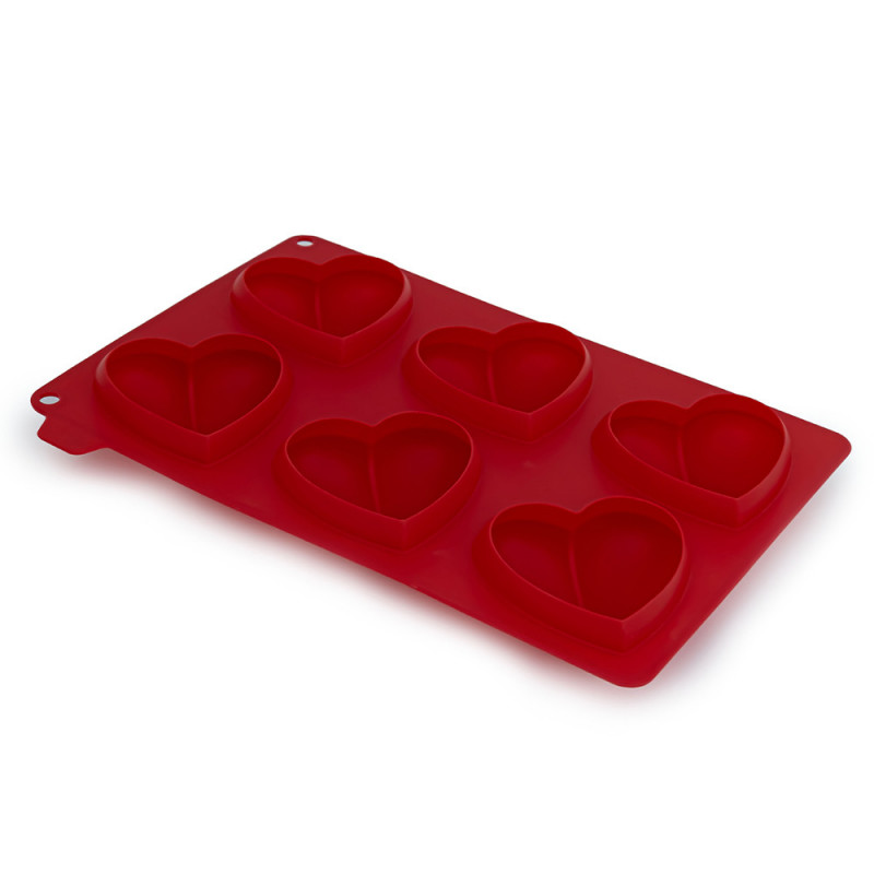 Moule à gâteaux silicone - cœurs 3D