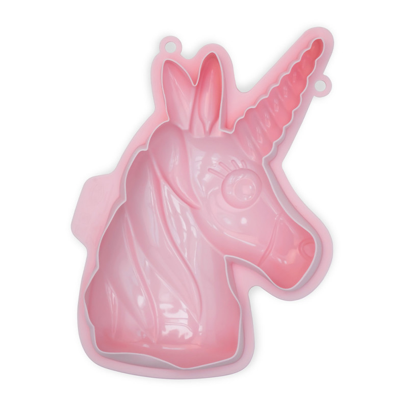 Moule à gâteau silicone - Licorne 3D