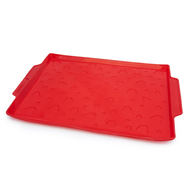 Plaque De Four, Plaque De Cuisson En Silicone Rouge Avec Poignée, Design  Approfondi Pour La Cuisine Pour La Boulangerie A 106 Quadrate Plaque De  Cuisson Avec Poignée