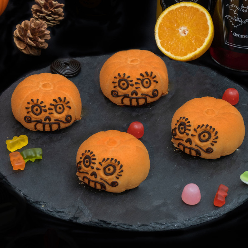 Moule à gâteaux silicone d'halloween - Mini citrouilles 3D