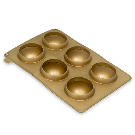 Moule demi - sphères 3D silicone gold