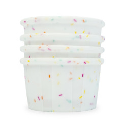 4 Petits pots à glace en silicone - Confetti