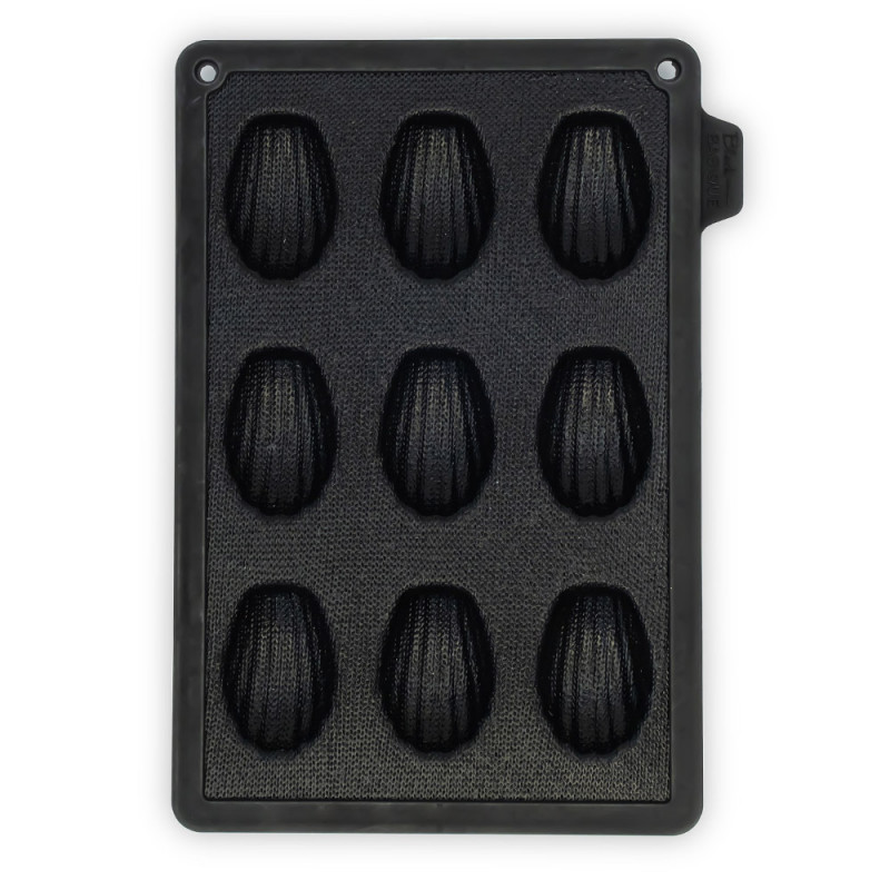 Black basique - Moule à 9 madeleines fibre de verre silicone