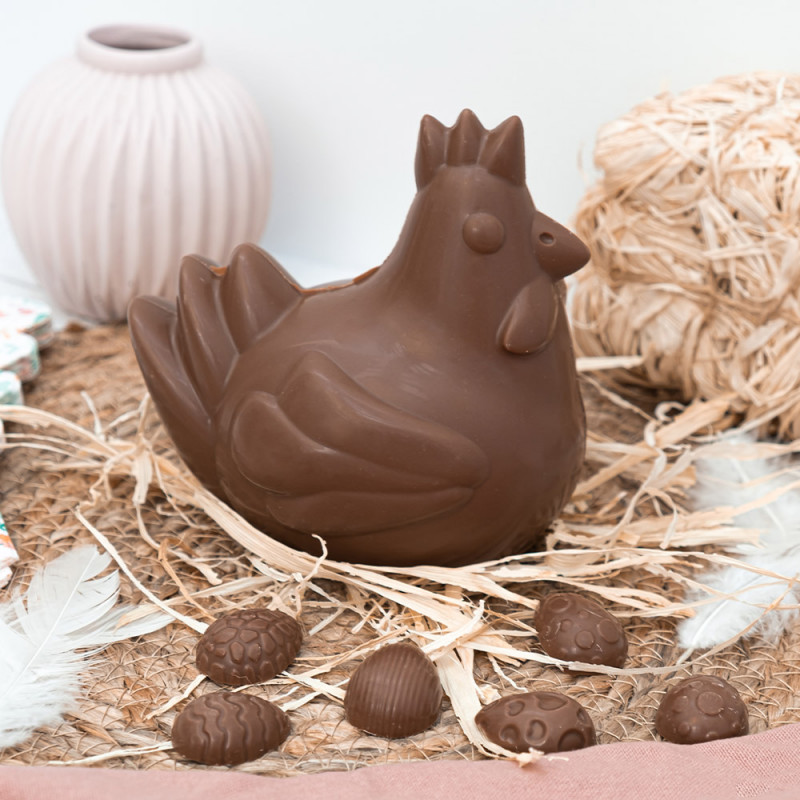 Moule à Chocolat En Forme De Poules - 8 Cavités, Parfait Pour Chocolats, Savons Ou Bombes De Bain