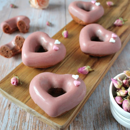 Moule Donuts Cœurs Silicone - Gourmandise pour la Saint-Valentin