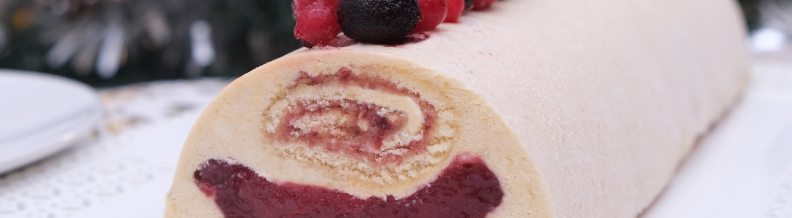 Bûche framboise & vanille