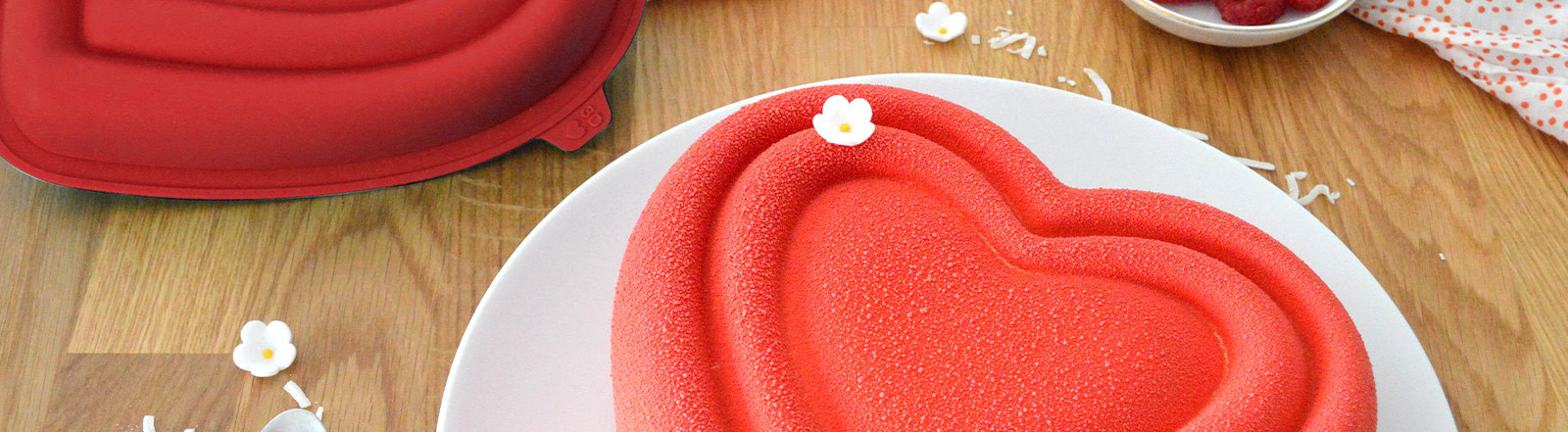 Recette d'entremets en forme de coeur