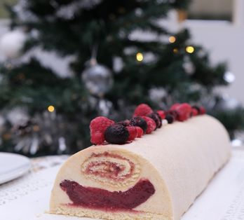 Bûche framboise & vanille