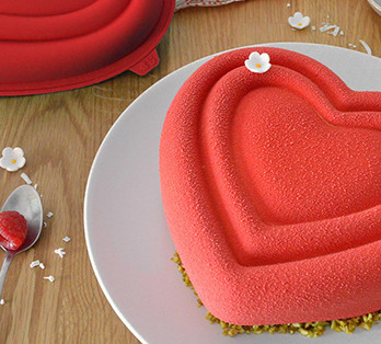 Recette d'entremets en forme de coeur