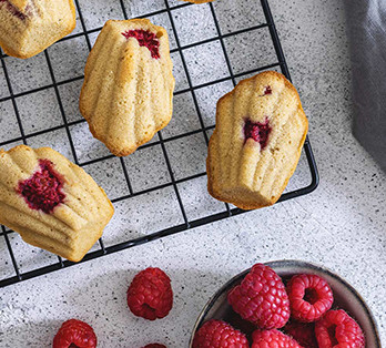 Recette de madeleines à la framboise