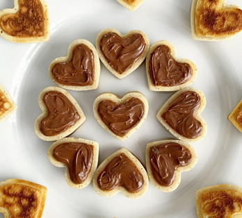 Mini pancakes cœurs